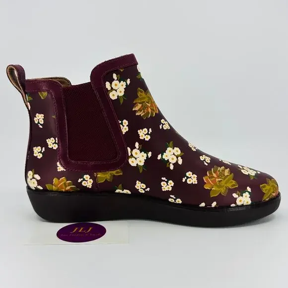 FitFlop Women's Chai Dark Floral Berry Mix Chelsea Ankle Boots N17-621 Size 7.5 - Picture 7 of 11